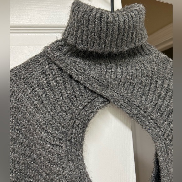 ZARA Gray Marl Turtleneck Arm Warmer / Sleeve Scarf – Size M - Picture 8 of 8